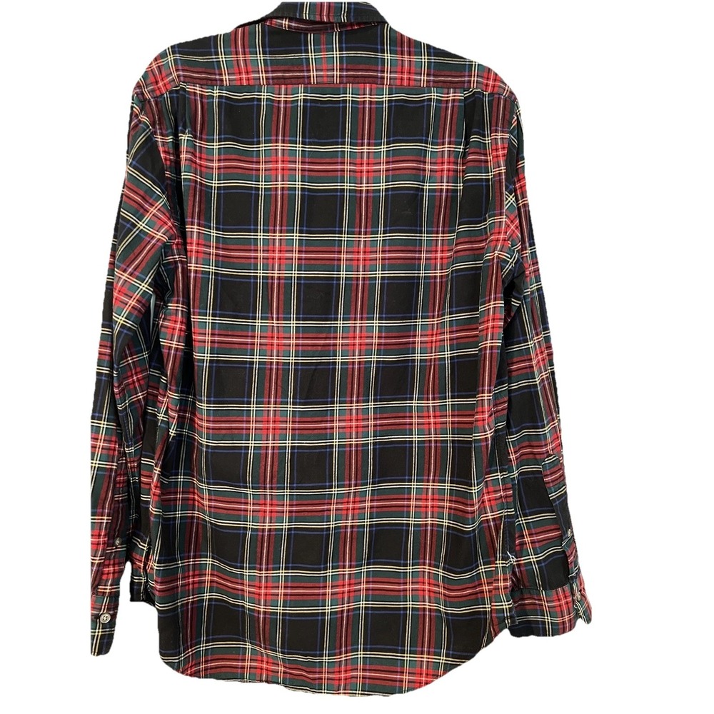 Polo Ralph Lauren Shirt Adult Slim Fit L Red Plaid 100% Cotton Button Up Men's - Picture 2 of 7